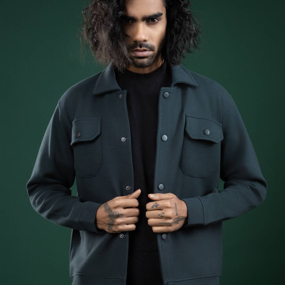 Teal Cotton Denim